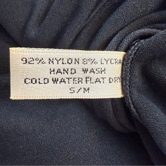 Last Tango Black Fitted Top Stretchy Ruched Detail No Seams Long Sleeve - Picture 12 of 16